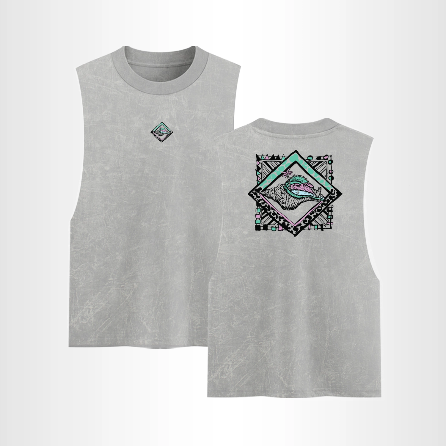 Tank Top Acid Wash Print